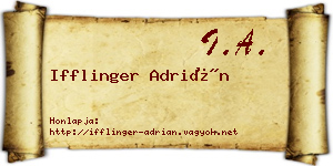 Ifflinger Adrián névjegykártya